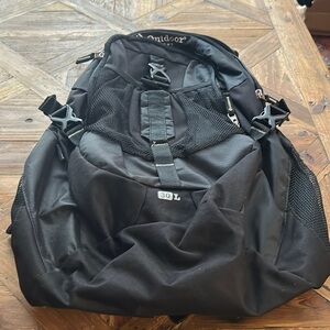 Outdoor black backpack